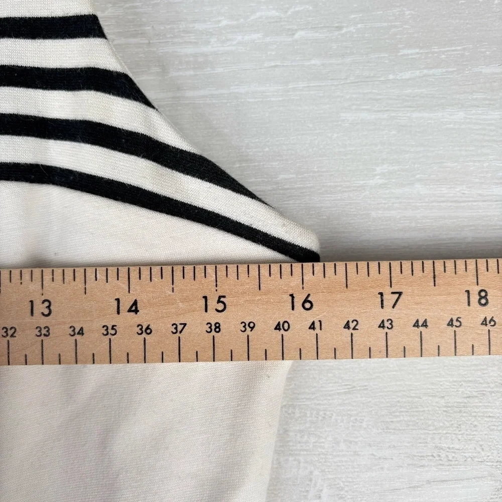 Madewell White and Navy Striped Sleeveless Dress Style# C3446 Size Medium - Picture 4 of 7